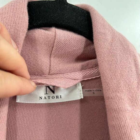 NWT NATORI Women's Dusty Rose Pink Super Soft Wrap Midi Robe Size Small - Picture 5 of 6